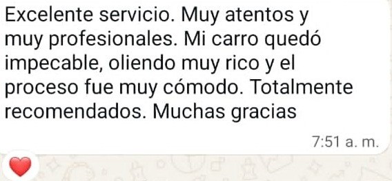 Reseña de cliente: excelente servicio, muy atentos y profesionales